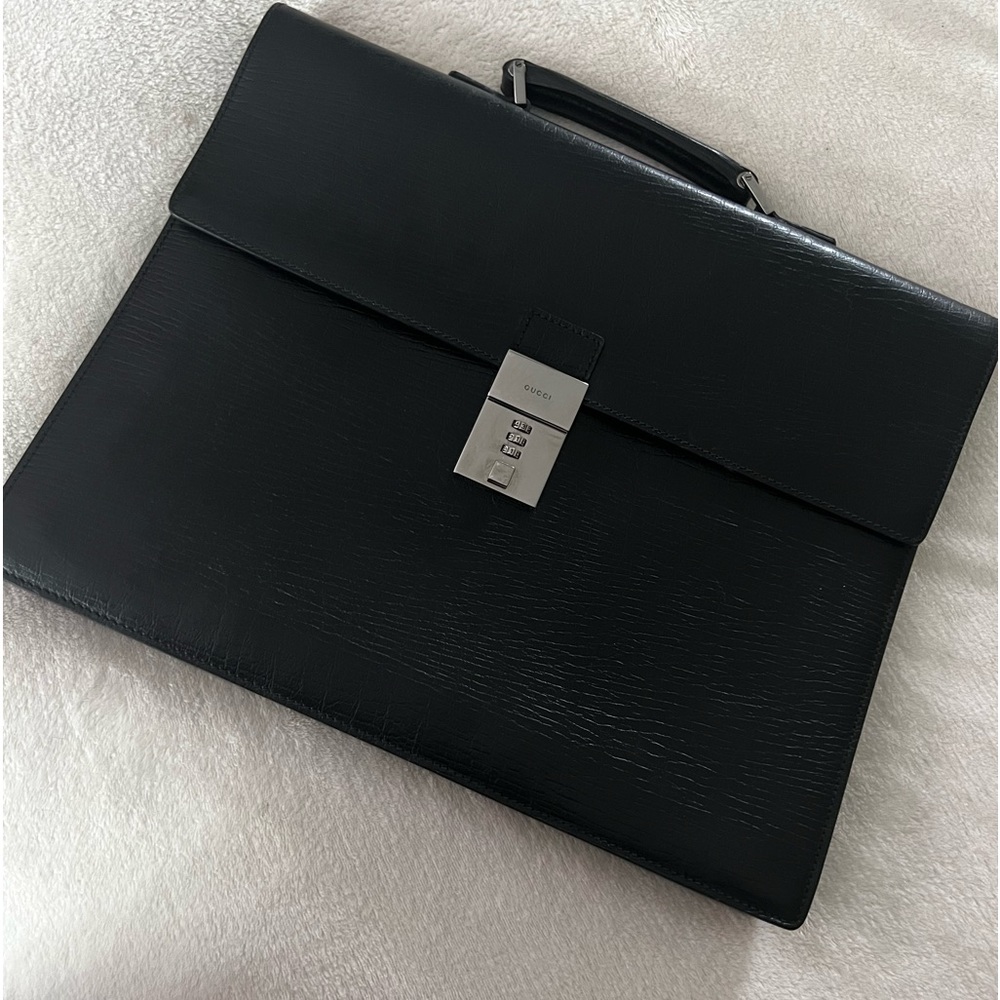 Gucci Black Leather Breifcase